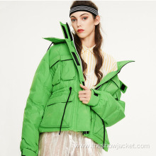 Wholesale Streetwear Pure Color Parka Jacket for Women